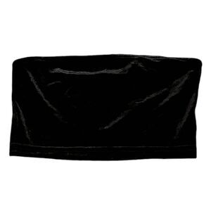 Kaylee Kollection Black Velour Strapless Crop Top, Size S, NWT